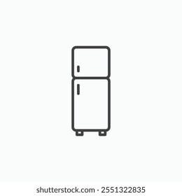 Ilustración vectorial de icono de nevera. EPS10