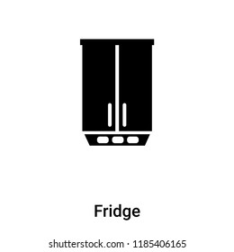 Fridge icon vector isolated on white background, logo concept of Fridge sign on transparent background, filled black symbol