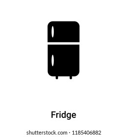 Fridge icon vector isolated on white background, logo concept of Fridge sign on transparent background, filled black symbol