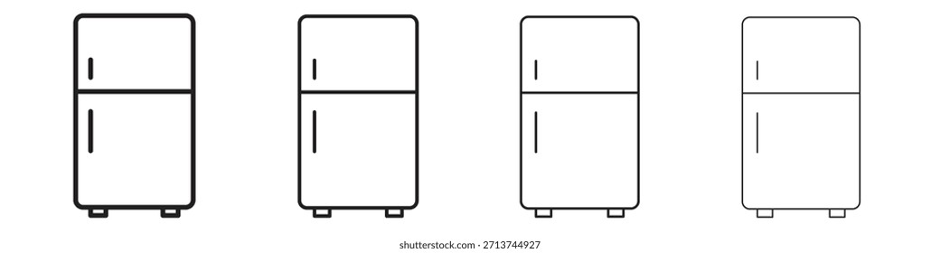 Icono del refrigerador. Vector de pictogramas aislados.