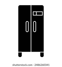 Kühlschrank-Icon-Vektorgrafik auf weißem Hintergrund