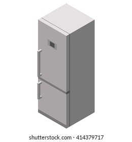 Fridge Icon. Fridge Icon Web. Vector 3d Flat Isometric Illustration