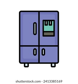 fridge icon with white background vector stock illustration