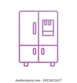 icono de refrigerador con ilustración de material vectorial de fondo blanco