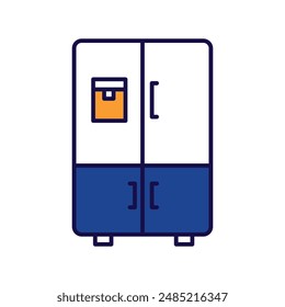 fridge icon with white background vector stock illustration