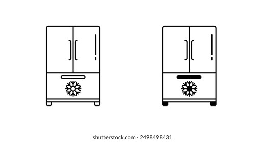 fridge icon with white background vector stock illustration