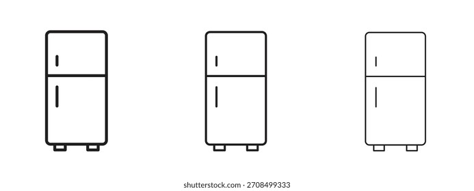 Iconos del refrigerador. Colección de ícono de Vector perfecto de píxeles