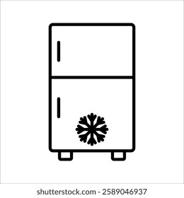 Fridge icons set. for mobile concept and web design on white background