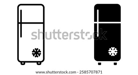 Fridge icons set. for mobile concept and web design on white background