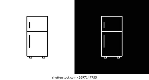 Iconos del refrigerador. simple, golpe, iconos negros