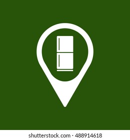 Fridge icon,vector. Flat design.