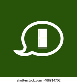 Fridge icon,vector. Flat design.