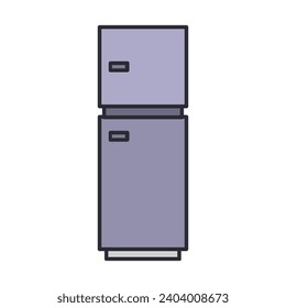 Kühlschrank auf weißem Hintergrund