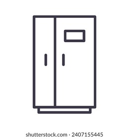 Fridge illustrated on white background