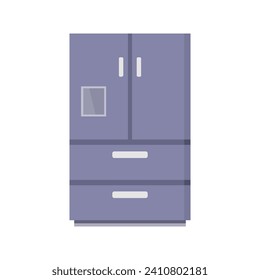 Fridge illustrated on white background
