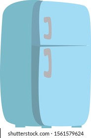 Nevera, ilustración, vector sobre fondo blanco.