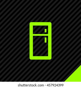 Fridge isolated minimal single flat linear icon for application and web. Kitchen appliances line vector icon for websites and mobile minimalistic flat design.