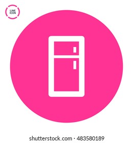 Fridge isolated minimal single flat linear icon for application and web. Kitchen appliances line vector icon for websites and mobile minimalistic flat design.