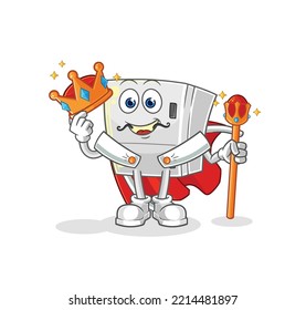 the fridge king vector. cartoon character