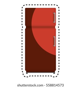 fridge kitchen appliance isolated icon