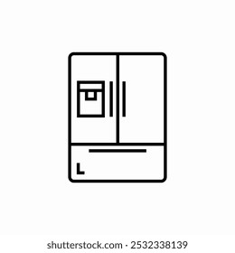 fridge kitchen icon sign vector