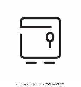 fridge kitchen icon sign vector