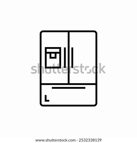 fridge kitchen icon sign vector