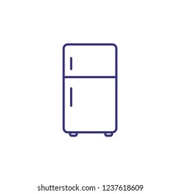 Fridge Line Icon. Refrigerator, Icebox, Cooler. Home Appliances Concept. Can Be Used For Topics Like Kitchen, Food Storage, Hotel, Facilities