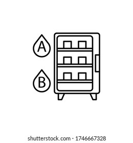 fridge line icon. Signs and symbols can be used for web, logo, mobile app, UI, UX