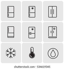 Fridge line icons