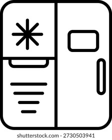 Kühlschranklinie, Vektorsymbol-Design