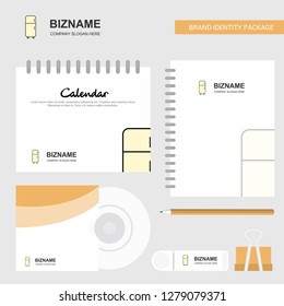 Fridge Logo, Calendar Template, CD Cover, Diary and USB Brand Stationary Package Design Vector Template
