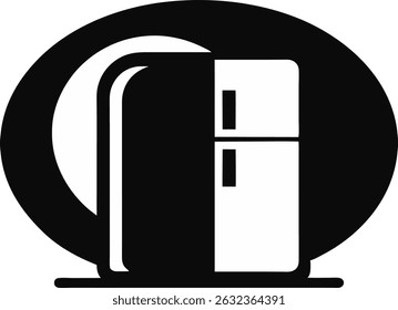 Fridge Magnet Silhouette Vector Illustration