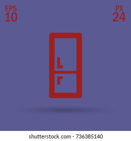 Fridge minimal vector icon. Cold storage flat line icon for websites and mobile minimalistic flat design.