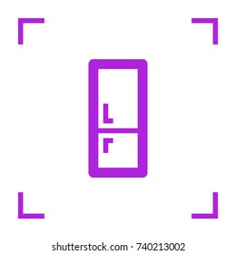Fridge minimal vector icon. Cold storage flat line icon for websites and mobile minimalistic flat design.