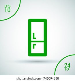 Fridge minimal vector icon. Cold storage flat line icon for websites and mobile minimalistic flat design.