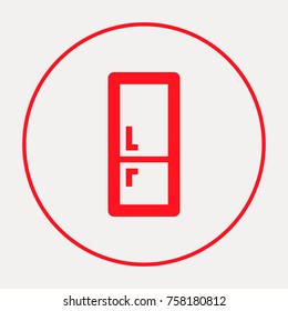 Fridge minimal vector icon. Cold storage flat line icon for websites and mobile minimalistic flat design.
