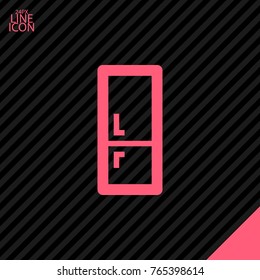 Fridge minimal vector icon. Cold storage flat line icon for websites and mobile minimalistic flat design.
