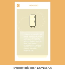 Fridge mobile vertical banner design design. Vector
