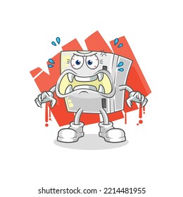 the fridge monster vector. cartoon character