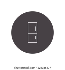fridge outline icon vector, for mobile and web design 