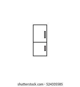 fridge outline icon vector, for mobile and web design 