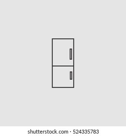 fridge outline icon vector, for mobile and web design 
