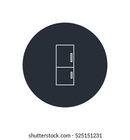 fridge outline icon vector, for mobile and web design 