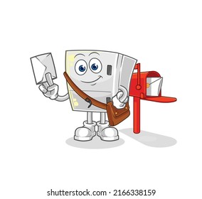the fridge postman vector. cartoon character