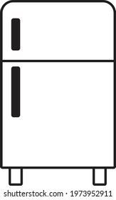 A fridge (refrigerator , freezer) icon , illustration , vector 