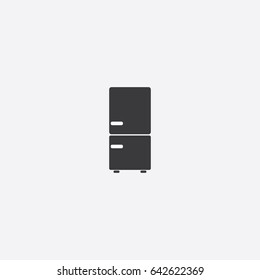 fridge refrigerator icon silhouette vector illustration