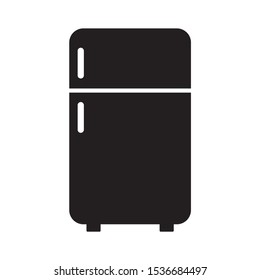 Fridge refrigerator icon vector in flat style. Freezer container 