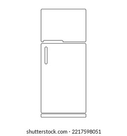 fridge refrigerator vector illustration eps graphic icon single color black outline line drawing