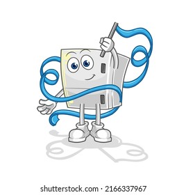 the fridge Rhythmic Gymnastics mascot. cartoon vector